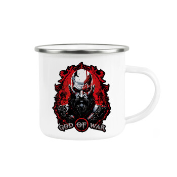 God of war, Metallic enamel cup white 360ml