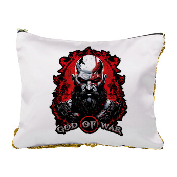 God of war, Sequin Gold Pouch Cosmetic Bag