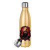 Glitter gold stainless steel thermos bottle, double-walled, 500ml