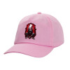 Casual children's baseball cap, 100% Cotton Twill, PINK (COTTON, CHILDREN'S, ONE SIZE)