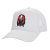 Structured Trucker Adult Hat, with Mesh, WHITE (100% COTTON, ADULT, UNISEX, ONE SIZE)