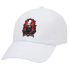 Adult Baseball Cap White 5-panel (POLYESTER, ADULT, UNISEX, ONE SIZE)