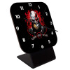 Quartz Wooden table clock with hands (10cm)