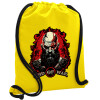 Backpack pouch GYMBAG Yellow, with pocket (40x48cm) & thick cords