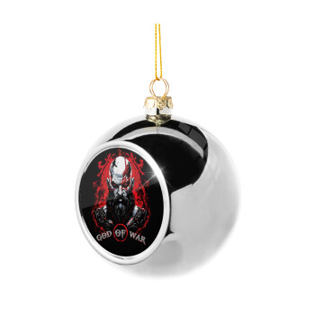 God of war, Silver 8cm Christmas tree ball ornament