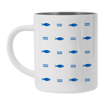 Fishing, Mug Stainless steel double wall 300ml