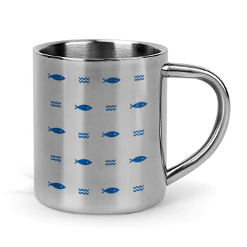 Fishing, Mug Stainless steel double wall 300ml