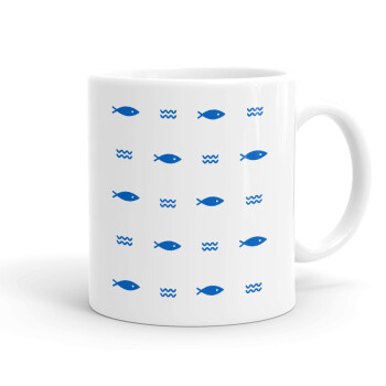 Fishing, Ceramic coffee mug, 330ml (1pcs)