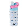 Children's hot water bottle, stainless steel, with safety straw, Pink/BlueCiel (360ml) BPA FREE