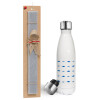 Easter candle, metallic white thermos bottle (500ml) & aromatic flat candle (30cm) (GRAY)