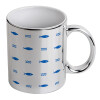 Mug ceramic, silver mirror, 330ml