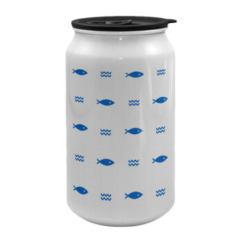 Fishing, Κούπα ταξιδιού μεταλλική με καπάκι (tin-can) 500ml