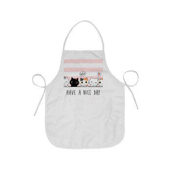 Have a nice day cats, Chef Apron Short Full Length Adult (63x75cm)