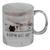 Mug ceramic marble style, 330ml