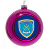 Purple Christmas tree ornament bauble 8cm