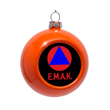 E.M.A.K., Orange Christmas tree ornament bauble 8cm