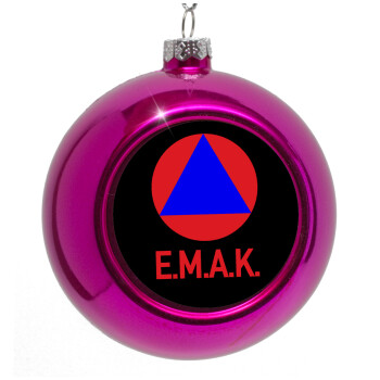 E.M.A.K., Purple Christmas tree ornament bauble 8cm