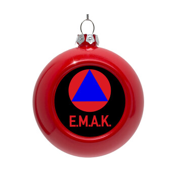 E.M.A.K., Red Christmas tree ornament bauble 8cm