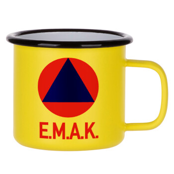 E.M.A.K., Κούπα Μεταλλική εμαγιέ ΜΑΤ Κίτρινη 360ml