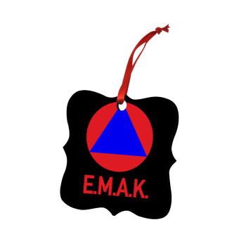 E.M.A.K., Christmas ornament polygon wooden 7.5cm