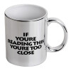 Mug ceramic, silver mirror, 330ml