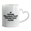 Mug heart handle, ceramic, 330ml