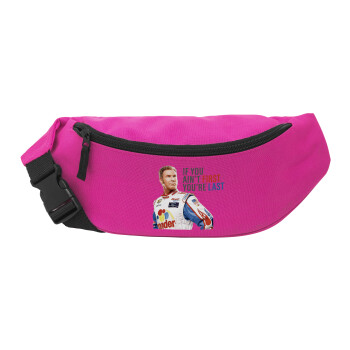 If You Ain't First You're Last Ricky Bobby, Talladega Nights, Unisex waist bag (banana) in PINK color with 2 pockets