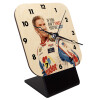 Quartz Table clock in natural wood (10cm)