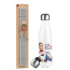 Easter candle, metallic white thermos bottle (500ml) & aromatic flat candle (30cm) (GRAY)