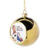 Golden Christmas tree ball ornament 8cm