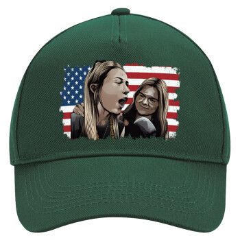 If She Don't Hawk I Don't Wanna Talk Tuah, Adult Ultimate Hat GREEN, (100% COTTON DRILL, ADULT, UNISEX, ONE SIZE)