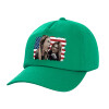 Adult Baseball Cap, 100% Cotton, Green (COTTON, ADULT, UNISEX, ONE SIZE)