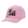 Casual children's baseball cap, 100% Cotton Twill, PINK (COTTON, CHILDREN'S, ONE SIZE)