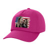 Children's Baseball Cap, 100% Cotton Twill, Fuchsia (COTTON, CHILDREN'S, UNISEX, ONE SIZE)