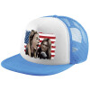 Child's Soft Trucker Hat with Blue/White Mesh (POLYESTER, CHILD, ONE SIZE)