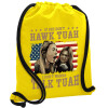 Backpack pouch GYMBAG Yellow, with pocket (40x48cm) & thick cords