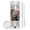 Eco friendly stainless steel tumbler 600ml, with metal straw & cleaning brush