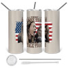 Tumbler stainless steel 600ml, with metal straw & cleaning brush