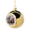 Golden Christmas tree ball ornament 8cm