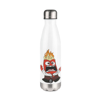 Inside Out Angry, Metal mug thermos White (Stainless steel), double wall, 500ml