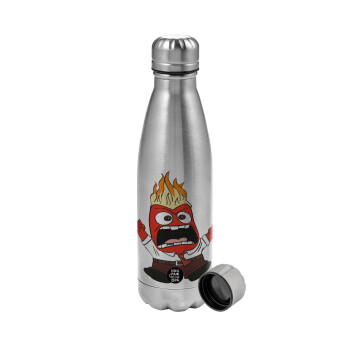 Inside Out Angry, Metallic water bottle, stainless steel, 750ml