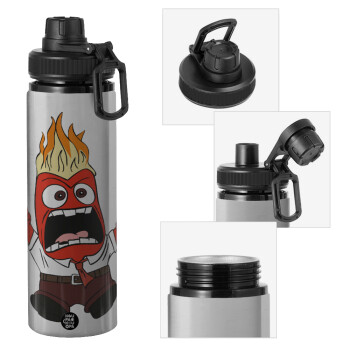 Inside Out Angry, Metallic water bottle with safety cap, 850ml aluminum