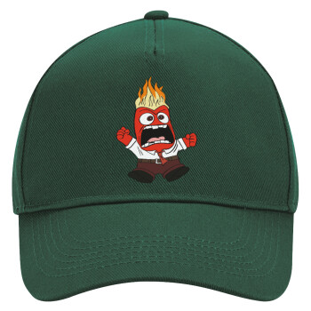 Inside Out Angry, Adult Ultimate Hat GREEN, (100% COTTON DRILL, ADULT, UNISEX, ONE SIZE)