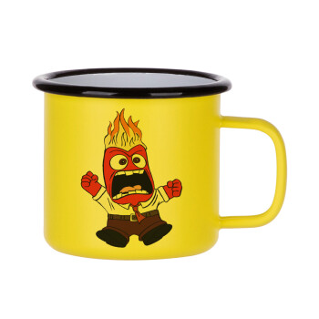 Inside Out Angry, Metallic enamel MATT Yellow cup 360ml