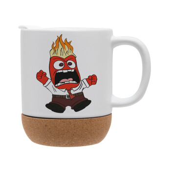 Inside Out Angry, Ceramic coffee mug Cork (MAT), 330ml (1pcs)
