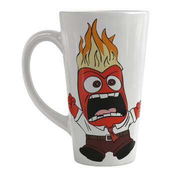 Inside Out Angry, Κούπα κωνική Latte Μεγάλη, κεραμική, 450ml