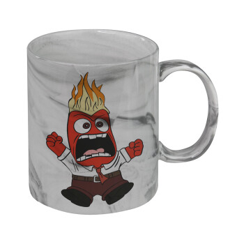 Inside Out Angry, Mug ceramic marble style, 330ml