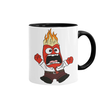 Inside Out Angry, Mug colored black, ceramic, 330ml
