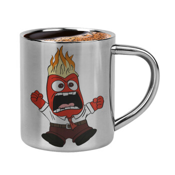 Inside Out Angry, Double-wall metal cup for espresso (220ml)