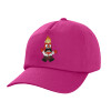 Children's Baseball Cap, 100% Cotton Twill, Fuchsia (COTTON, CHILDREN'S, UNISEX, ONE SIZE)